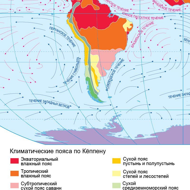 Мир. Климатическая карта 2, матовая ламинация — изображение 4
