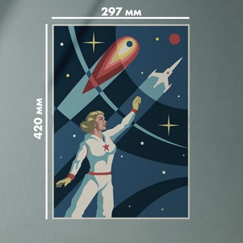 Комплектпостеров"наукаикосмос"ретро,297x420мм,4шт — изображение 3