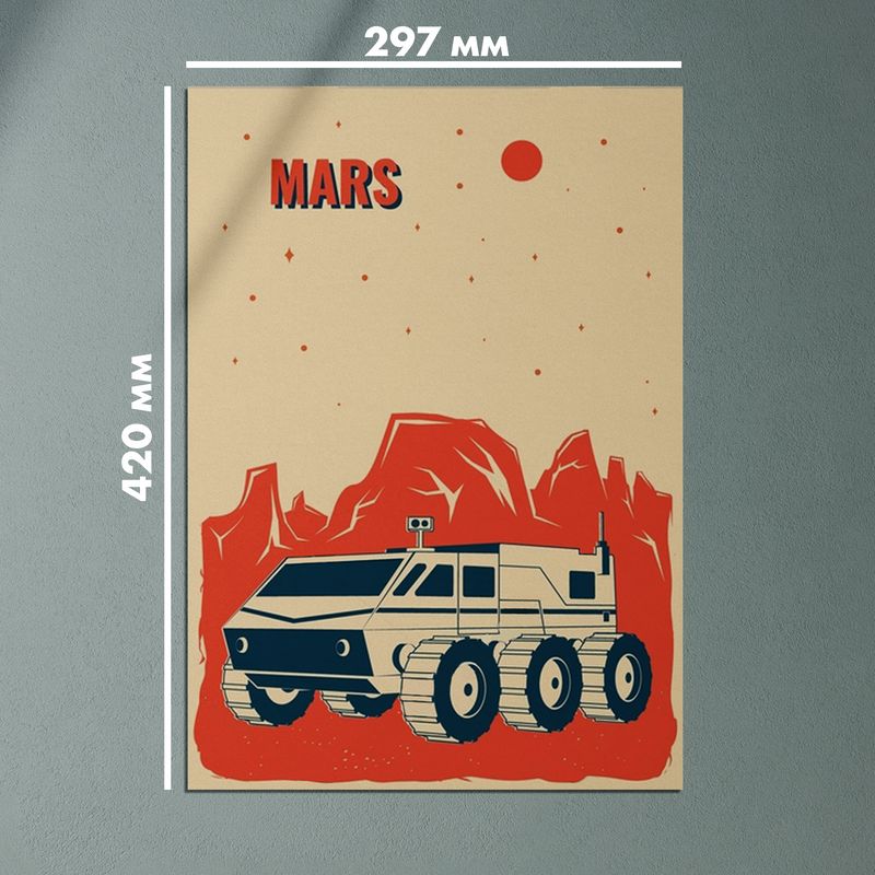 Комплектпостеров"марс-инопланетяне"ретро,297x420мм,2шт — изображение 4