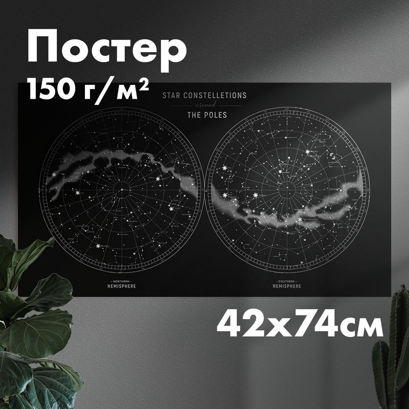 Постер"полярнаякартасозвездий",420x735мм,1шт