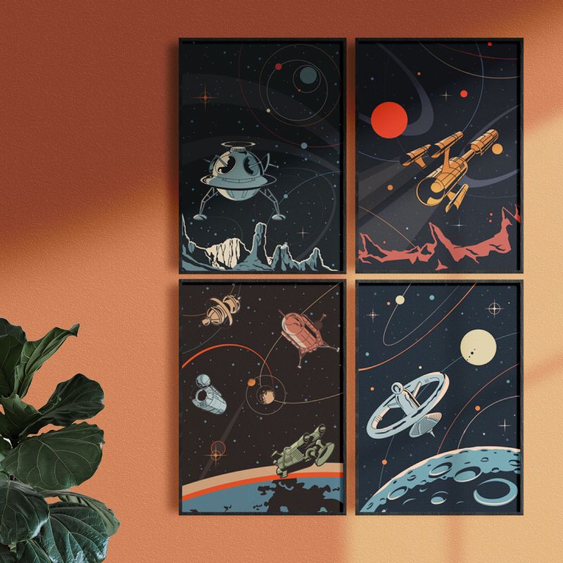 Комплектпостеров"космическиекорабли"ретро,297x420мм,4шт — изображение 7