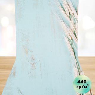Фотофон с "Колосья на голубом фоне шебби" на люверсах для предметной съёмки 50х100 см