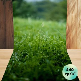 Фотофон с "Полевые травы" на люверсах для предметной съёмки 50х100 см